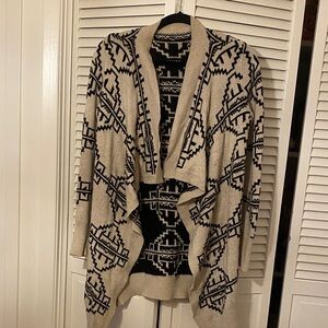 Urban Outfitters Beige and Black Geometric Cardigan